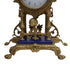 Vintage Imperial Brass & Cobalt Porcelain Mantel Clock, Farbel Fonderie d'Arte Italy, Ornate Louis XV / Hollywood Regency