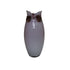 Vintage Murano Style Italian Art Glass Owl Vase, Lavender Amethyst with Aventurine Eyes, Hand Blown Honeycomb Optic