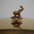 Vintage St. John Home Safari Elephant Ice Bucket, Gold Tone Brass with Leopard & Swarovski Crystals