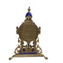 Vintage Imperial Brass & Cobalt Porcelain Mantel Clock, Farbel Fonderie d'Arte Italy, Ornate Louis XV / Hollywood Regency