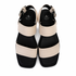 Aquatalia Double-Band Slingback Flatform Sandals, Ivory Leather, Made in Italy, Women's US 8.5