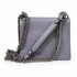 Fendi Kan I Shoulder Bag, Grey Leather with Studded Closure, Chain Strap, FENDI ROMA