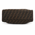 Fendi Zucca Canvas Satchel, Tobacco FF Monogram with Cognac Leather Trim, Star Studs & Hook Closure