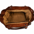 Fendi Zucca Canvas Satchel, Tobacco FF Monogram with Cognac Leather Trim, Star Studs & Hook Closure