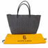 Goyard Saint Louis GM Tote, Grey Goyardine Chevron Canvas, with Pochette
