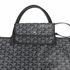 Goyard Saint Louis GM Tote, Grey Goyardine Chevron Canvas, with Pochette