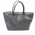 Goyard Saint Louis GM Tote, Grey Goyardine Chevron Canvas, with Pochette