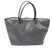 Goyard Saint Louis GM Tote, Grey Goyardine Chevron Canvas, with Pochette