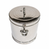 Vintage Gucci Silver-Plate Ice Bucket with Lid — Gucci Home Barware, Made in Italy, Ring Handles