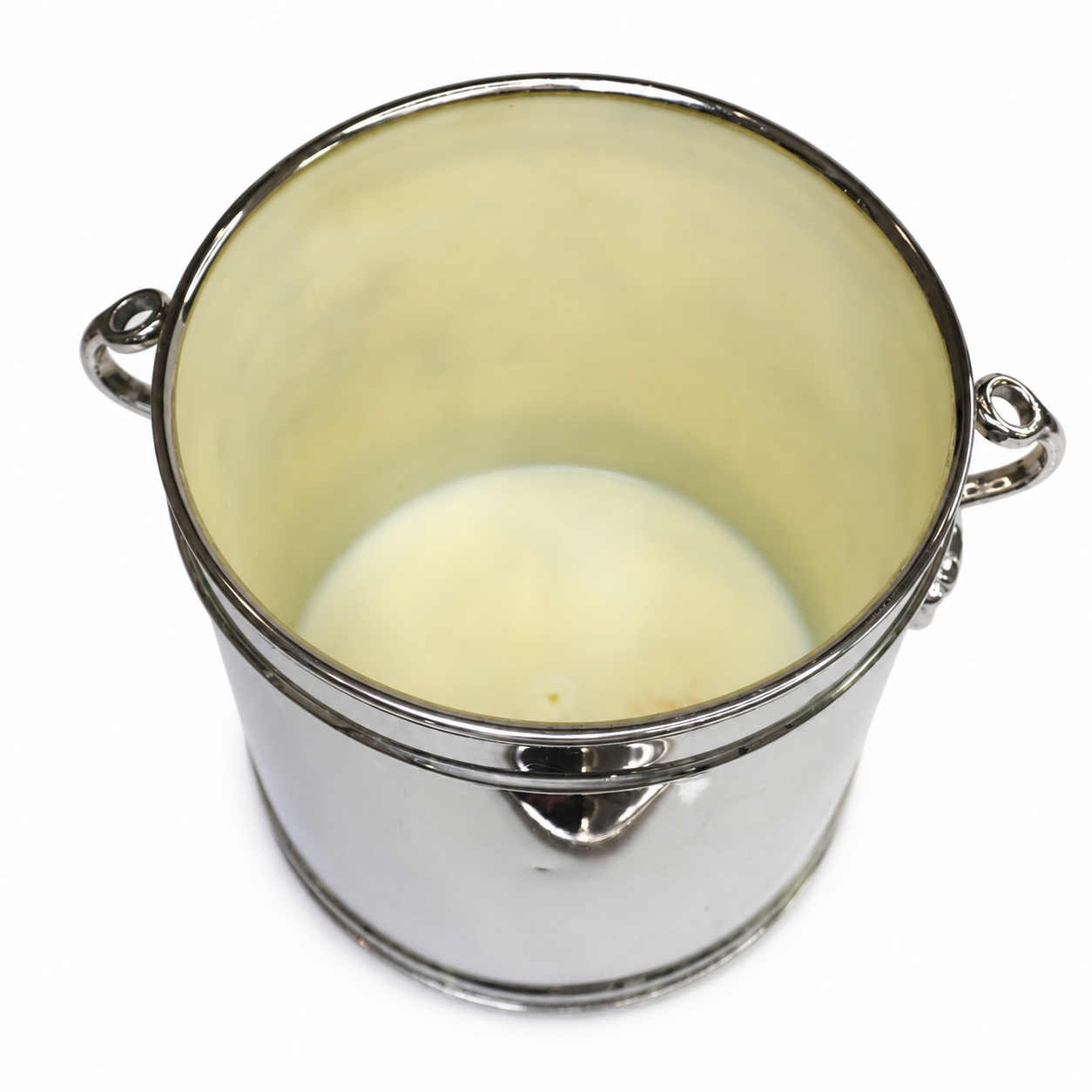Vintage Gucci Silver-Plate Ice Bucket with Lid — Gucci Home Barware, Made in Italy, Ring Handles
