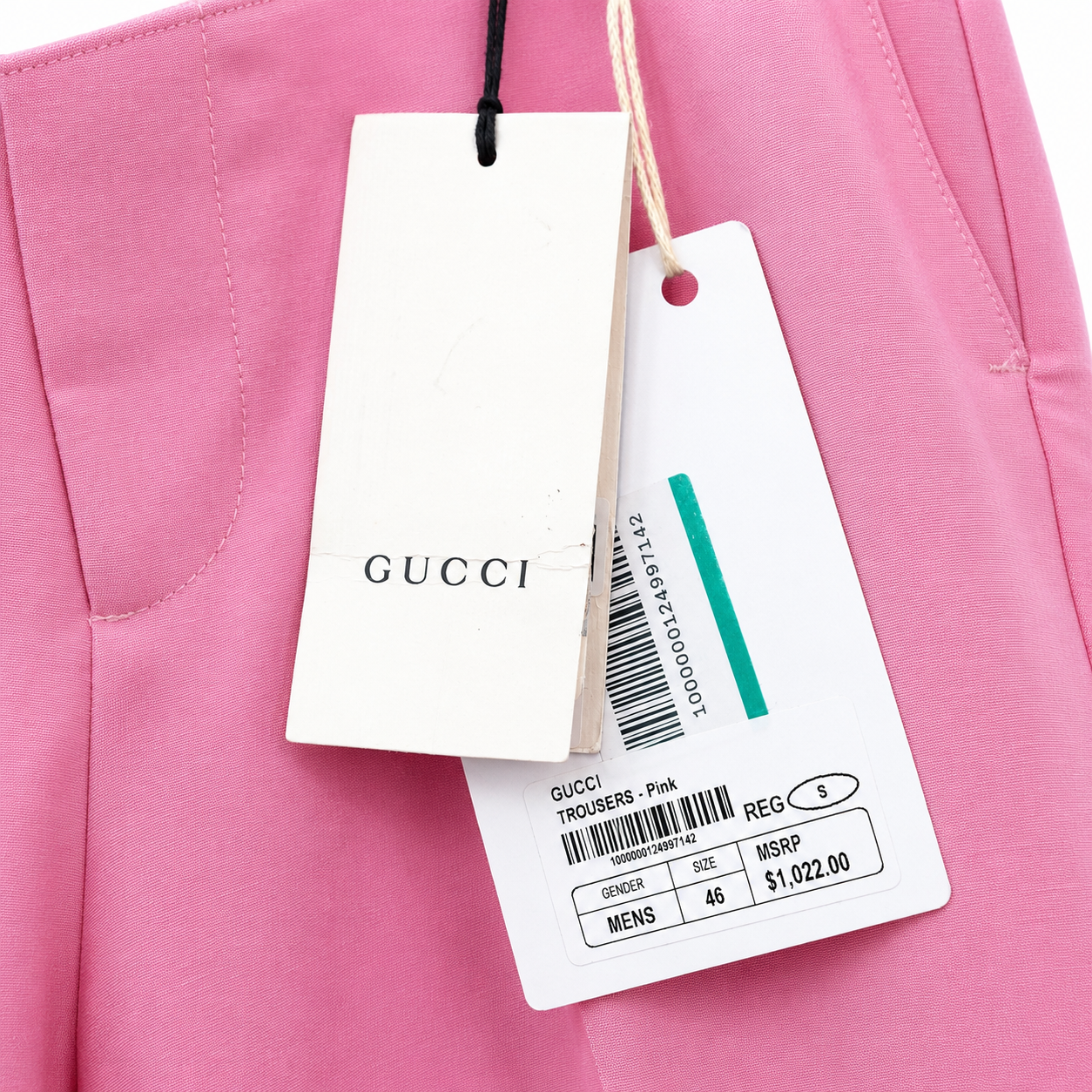 Gucci Pink Tailored Trousers, New With Tags, Men's IT 46 (Styles Unisex)