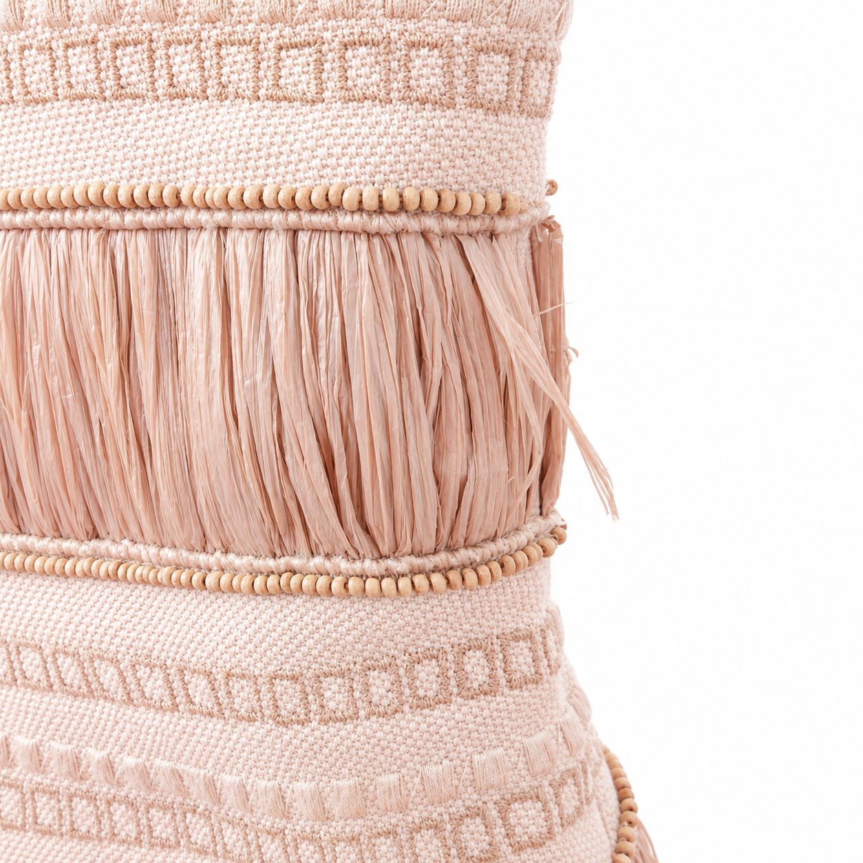 Lafayette 148 New York Ribbon-Fringe A-Line Dress, Camel & Cream Textured, Strapless, Size 6