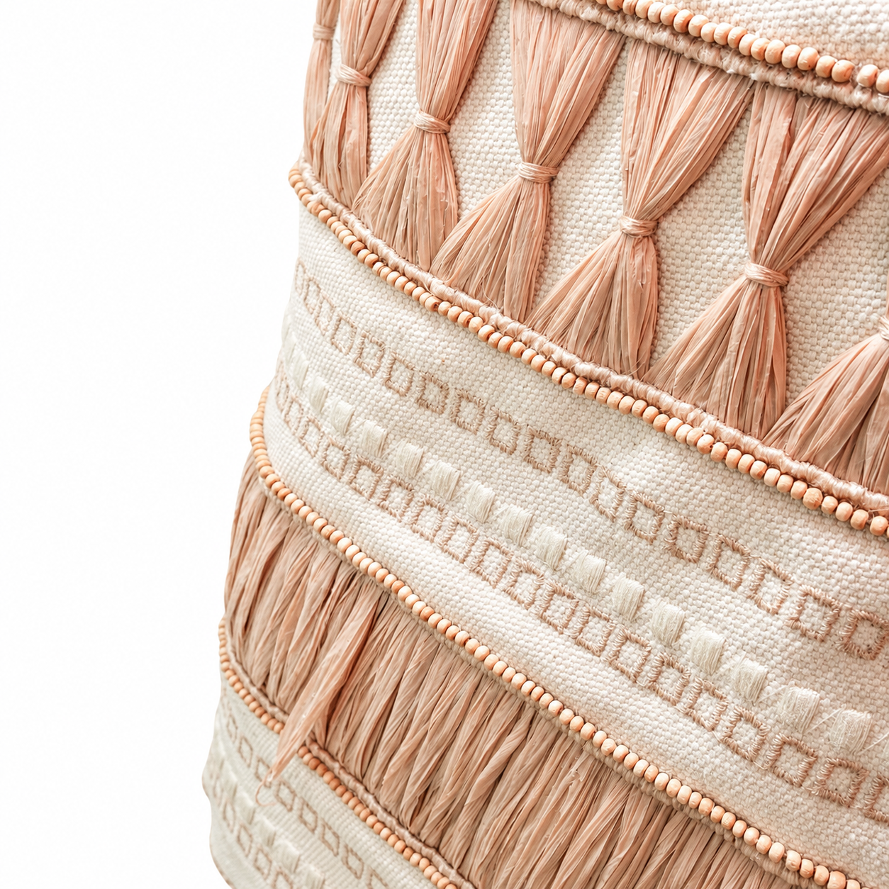 Lafayette 148 New York Ribbon-Fringe A-Line Dress, Camel & Cream Textured, Strapless, Size 6