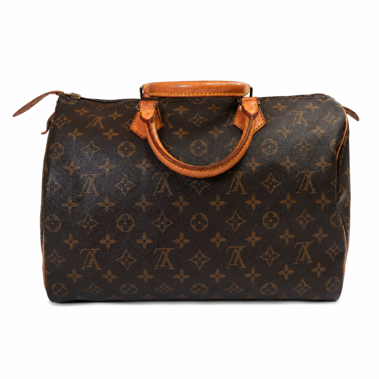 Louis Vuitton Speedy 35 — Vintage Monogram Canvas, Honey-Patina Vachetta, Brass Hardware
