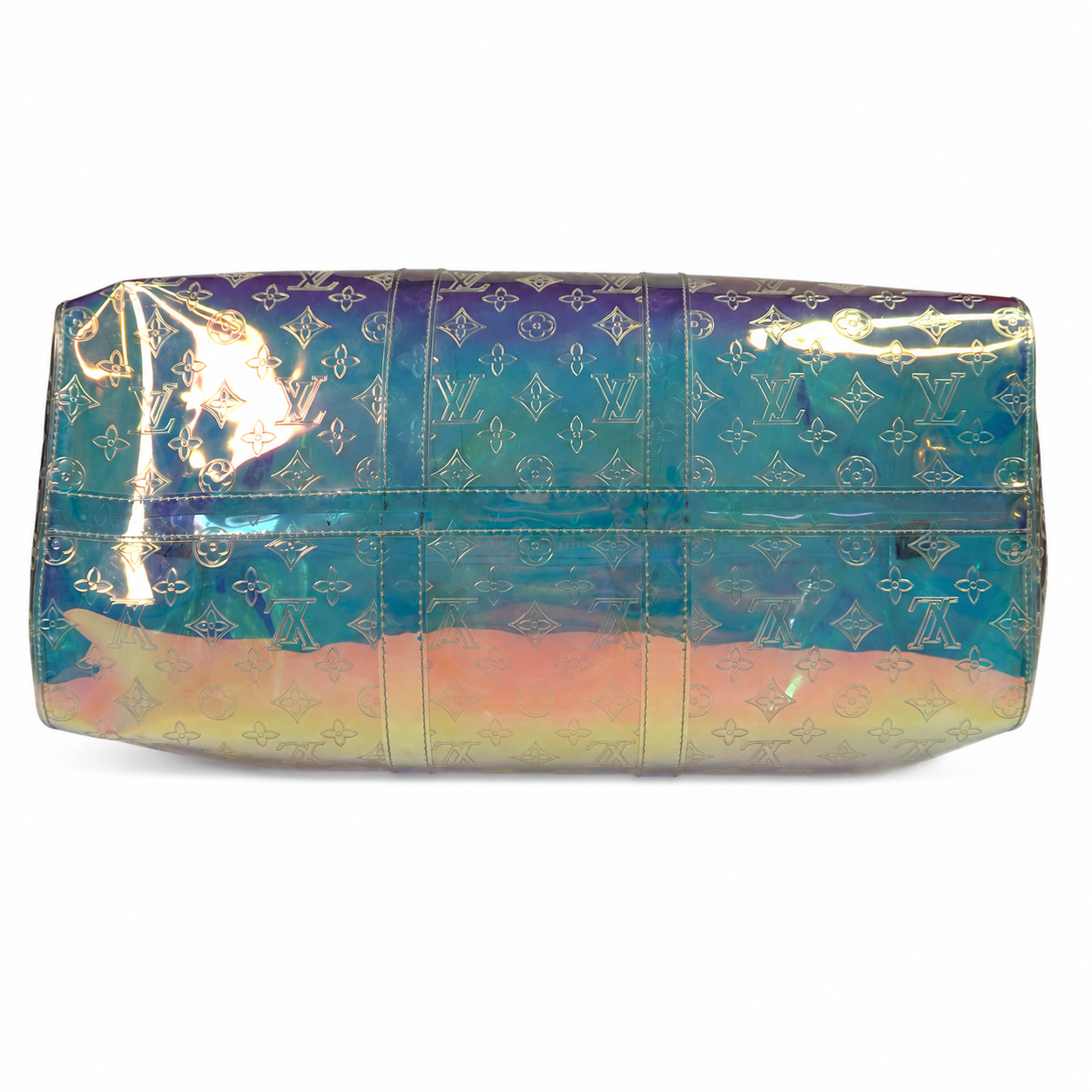 Louis Vuitton x Virgil Abloh Prism Keepall 50 Duffel Travel Bag, Iridescent Monogram PVC, SS19