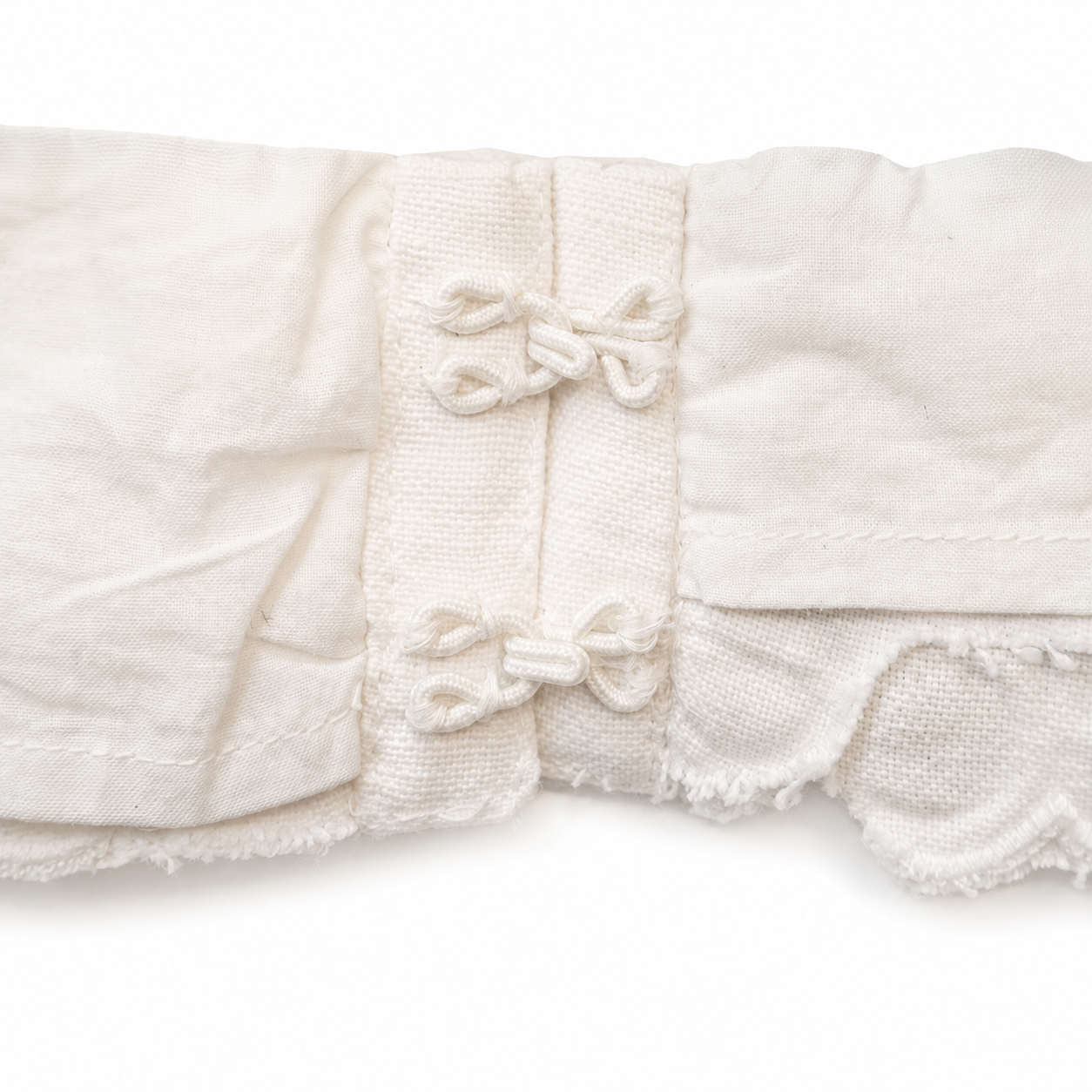 LoveShackFancy Cayman Mirror-Embroidered Cropped Vest, True White, Hook-and-Eye Front, Size 6, NWT