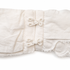 LoveShackFancy Cayman Mirror-Embroidered Cropped Vest, True White, Hook-and-Eye Front, Size 6, NWT