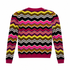 Missoni for Target Chevron Zigzag Knit Cardigan, Multicolor Pink & Olive, Button-Front, Size L
