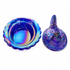 Mosser Glass Cobalt Blue Carnival Hen on Nest Covered Candy Dish, Iridescent Blue, 6.5"