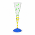 Orrefors "Clown" Cordial Glasses / Small Champagne Flutes by Anne Nilsson, Set of 6, Hand Painted Signed Crystal, 1992