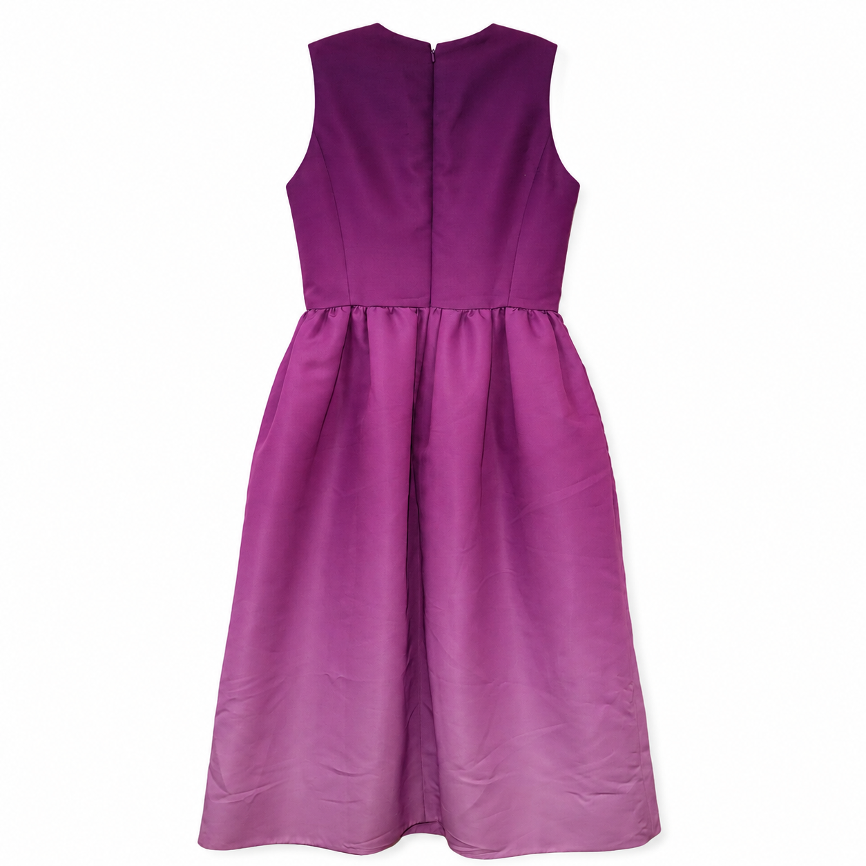 Oscar de la Renta Magenta Silk Faille Party Dress, Sleeveless Fit-and-Flare, New With Tags, Size 10