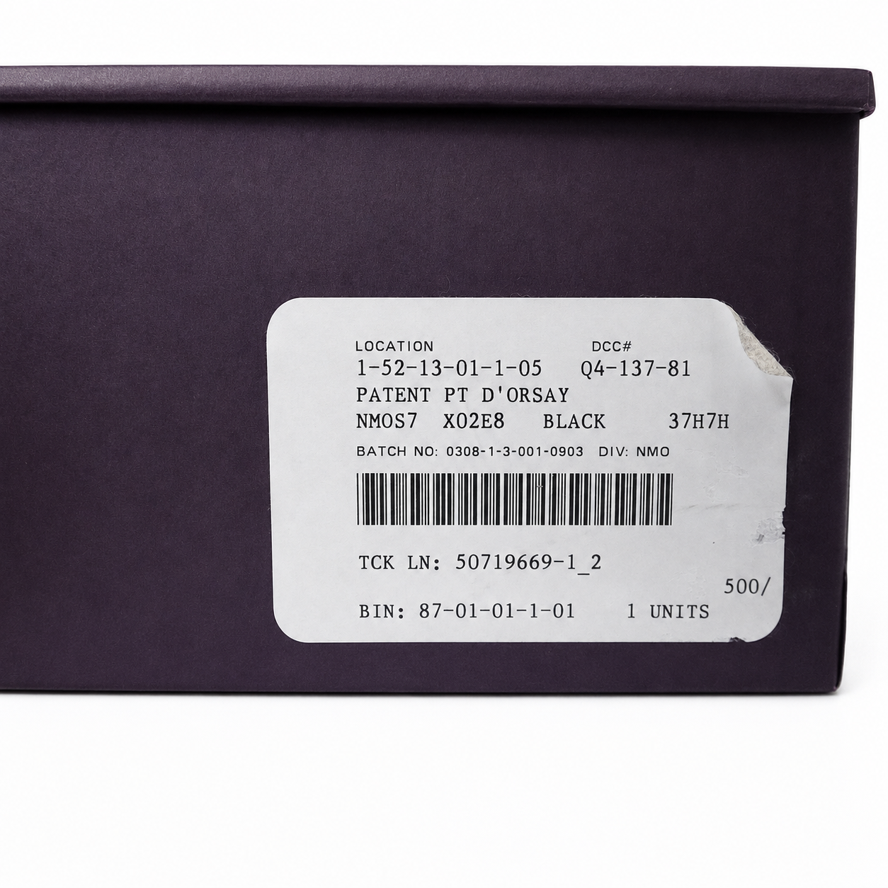Prada Black Patent Leather Peep-Toe d'Orsay Pumps, EU 37.5 — with Original Box & Dust Bags