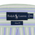 Reimagined Ralph Lauren Striped Shirt, Hand-Ruffled Collar, Mint Green & Blue Stripe, Oversized, One of a Kind