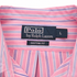 Reimagined Polo Ralph Lauren Striped Shirt, Hand-Ruffled Collar, Pink & Blue Stripe, Oversized, One of a Kind