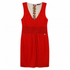 Roberto Cavalli Red Wool Knee-Length Sheath Dress, Ribbed Waist, Sleeveless, New With Tags, IT 44 (US 8)