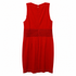Roberto Cavalli Red Wool Knee-Length Sheath Dress, Ribbed Waist, Sleeveless, New With Tags, IT 44 (US 8)
