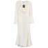 Self-Portrait Cream Sequin Midi Dress, Ruffle Plunge V-Neck, Tie Front, Long Sleeve, NWT — US 8 / UK 12