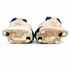 Staffordshire-Style Spaniel Mantel Dogs, Pair — Cobalt Blue & Cream with Gold Collars, Antiqued Crackle Glaze