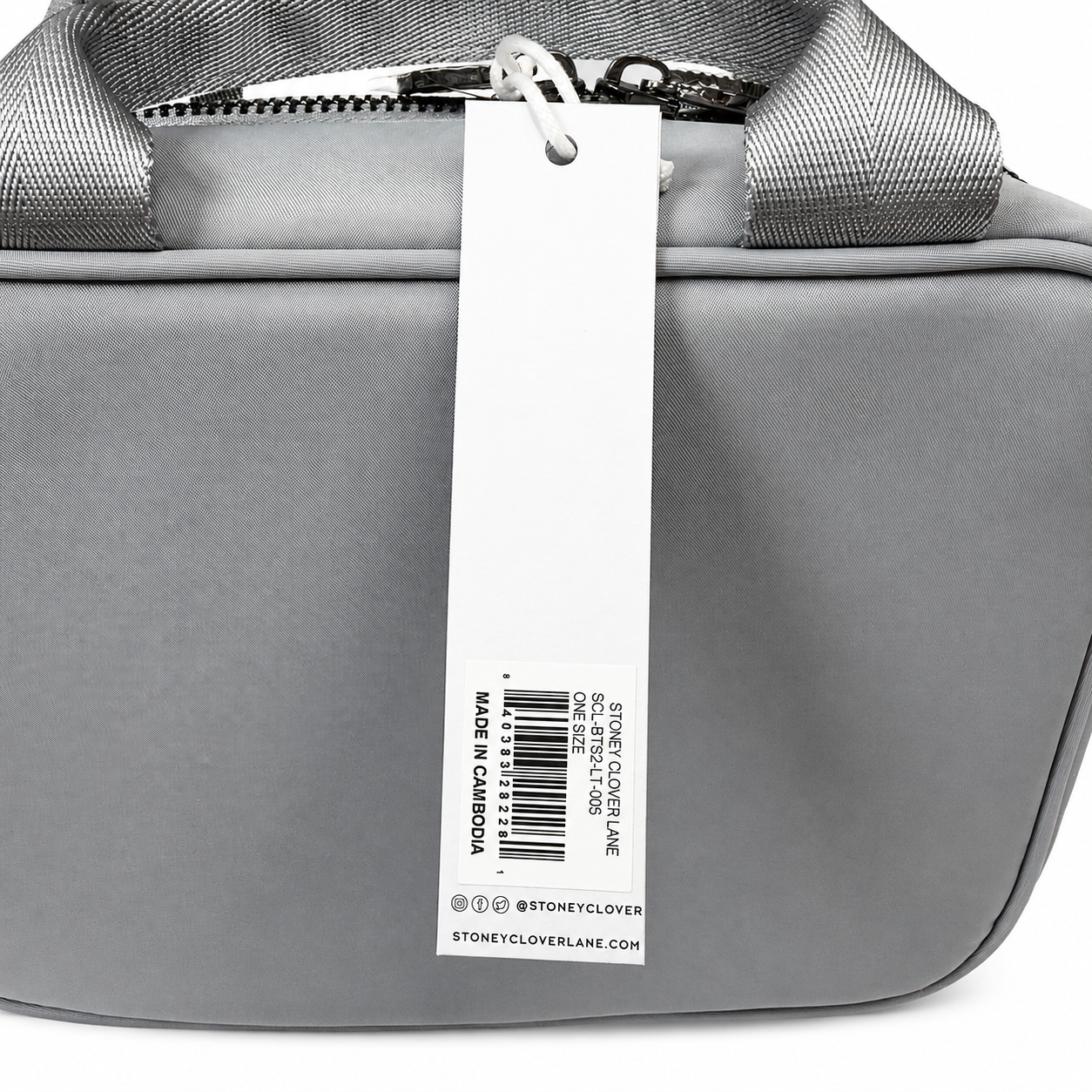 Stoney Clover Lane Insulated Lunch Box, Grey Nylon, NWT — Customizable