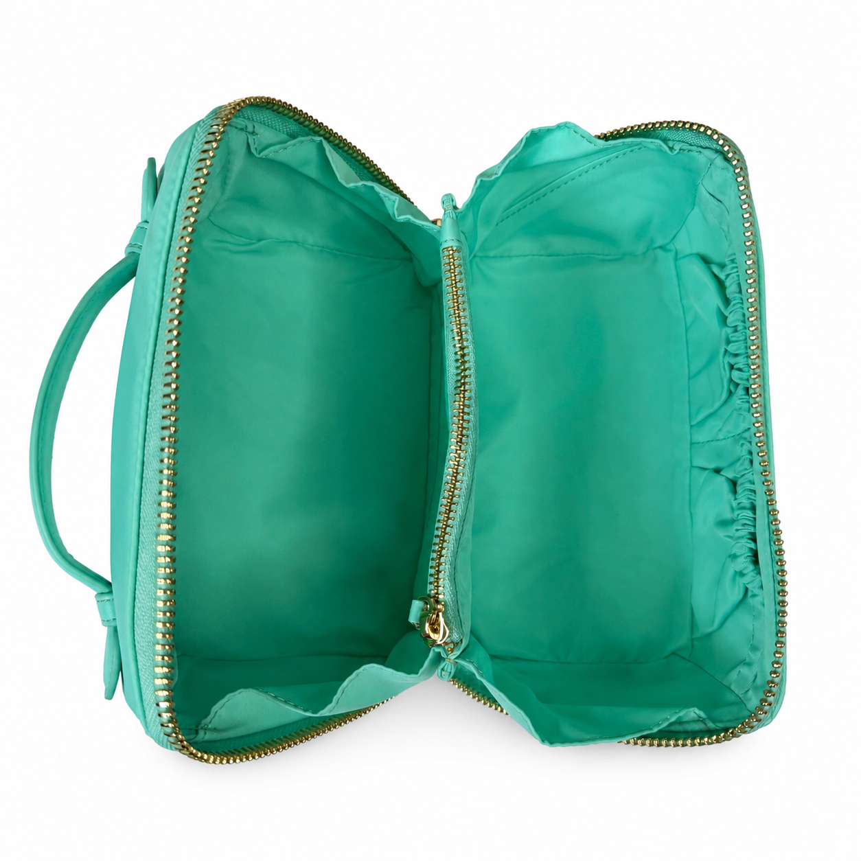 Stoney Clover Lane Lay Flat Pouch, Mint Green Nylon, Top Handle, NWT