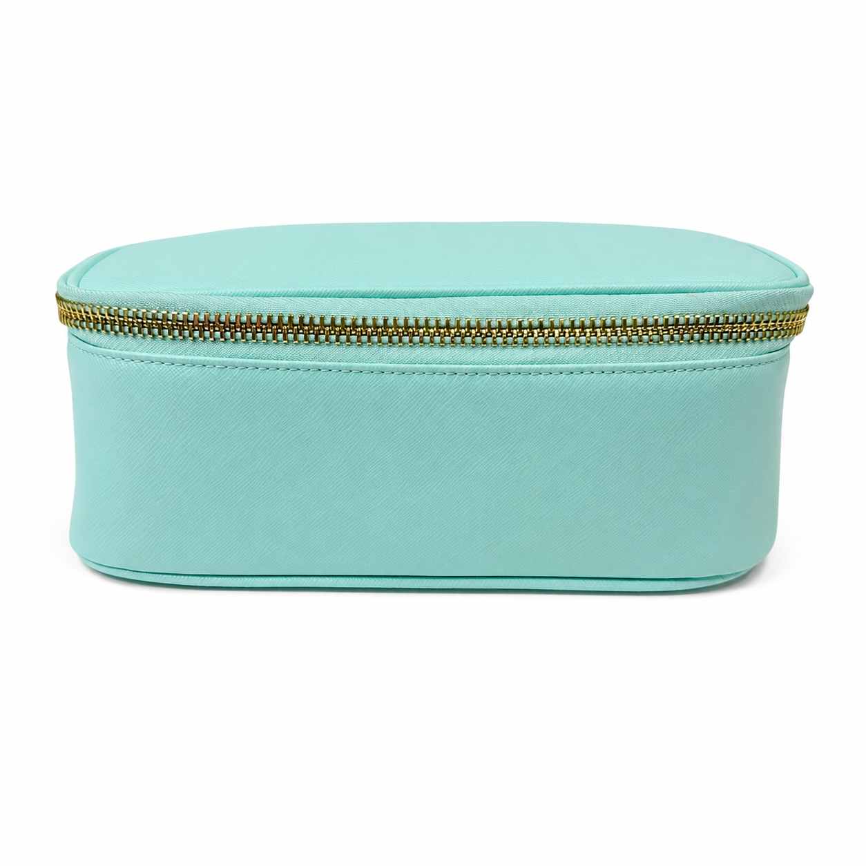 Stoney Clover Lane Saffiano Travel Cosmetic Case, Mint, Gold Hardware, NWT