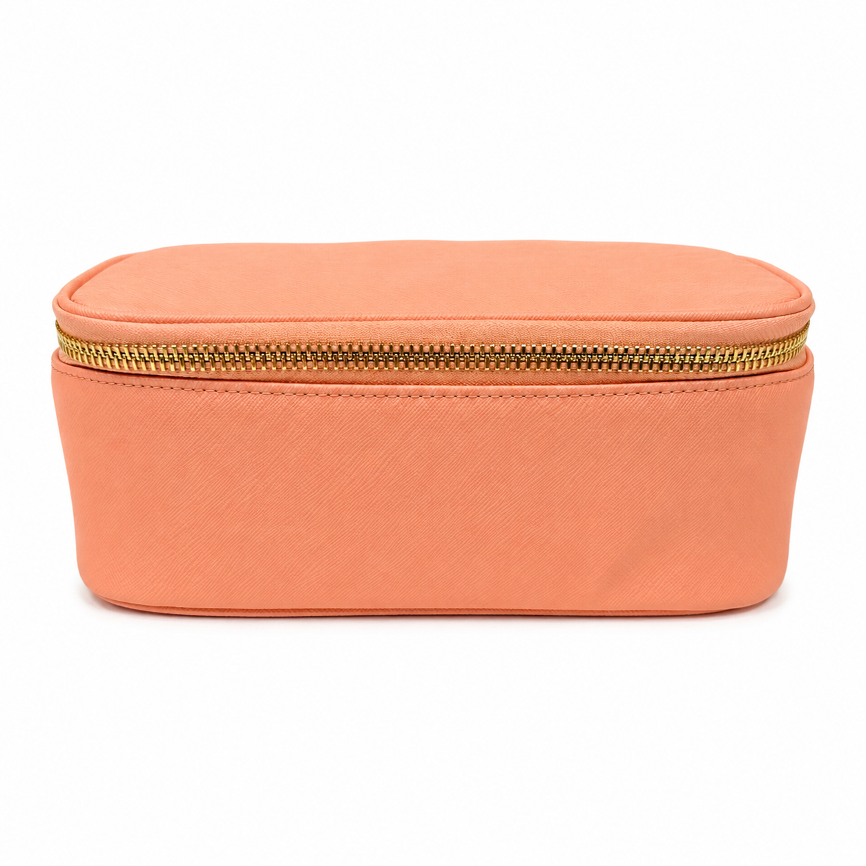Stoney Clover Lane Saffiano Travel Cosmetic Case, Peach, Gold Hardware, NWT