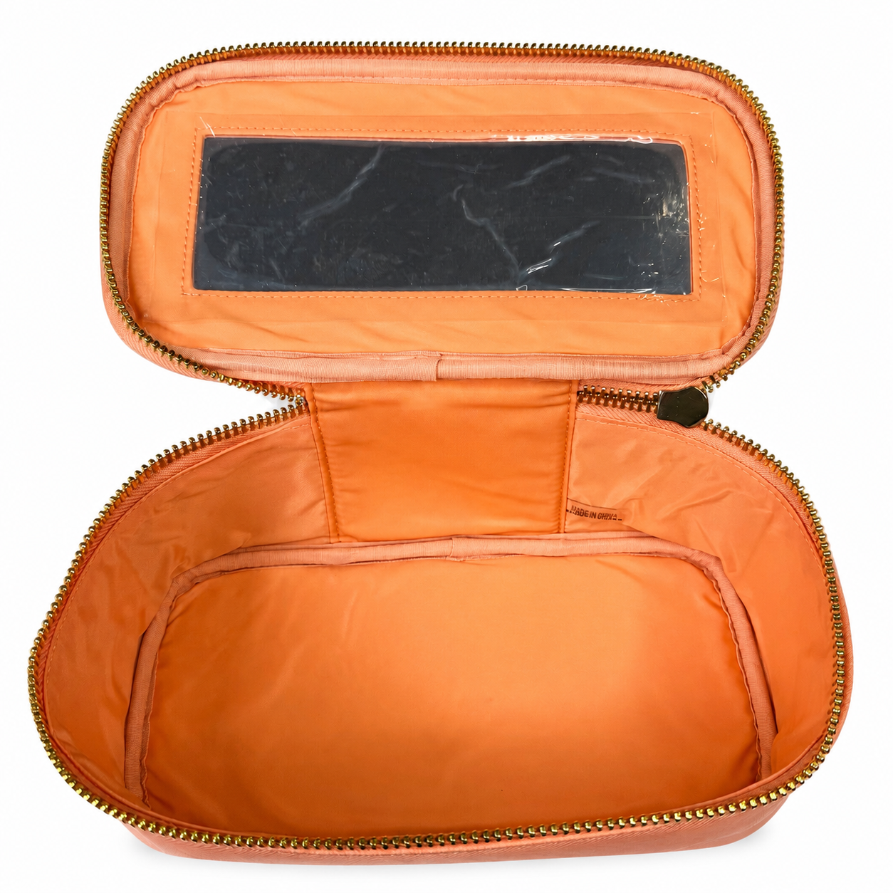 Stoney Clover Lane Saffiano Travel Cosmetic Case, Peach, Gold Hardware, NWT