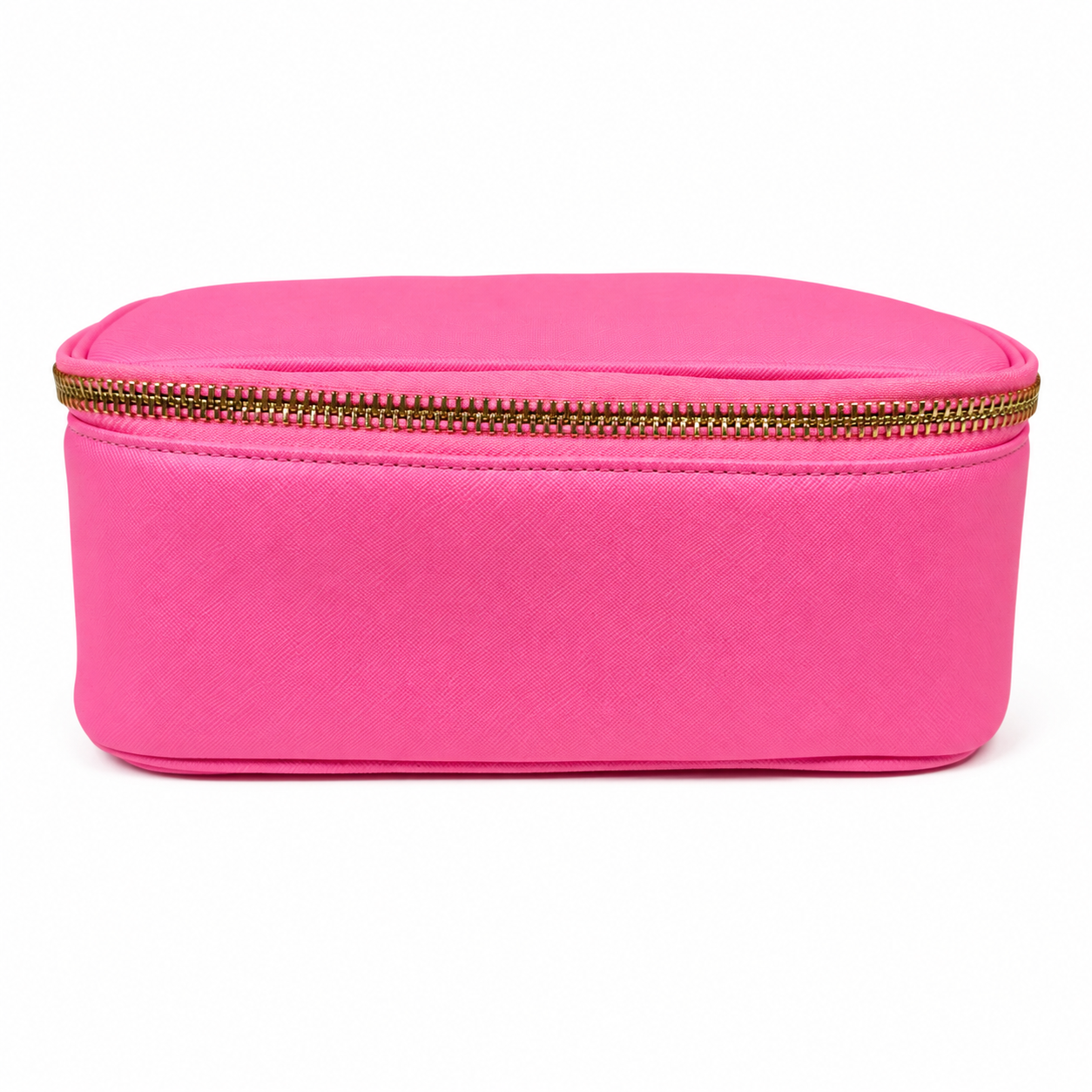 Stoney Clover Lane Saffiano Travel Cosmetic Case, Pink, Gold Hardware, NWT