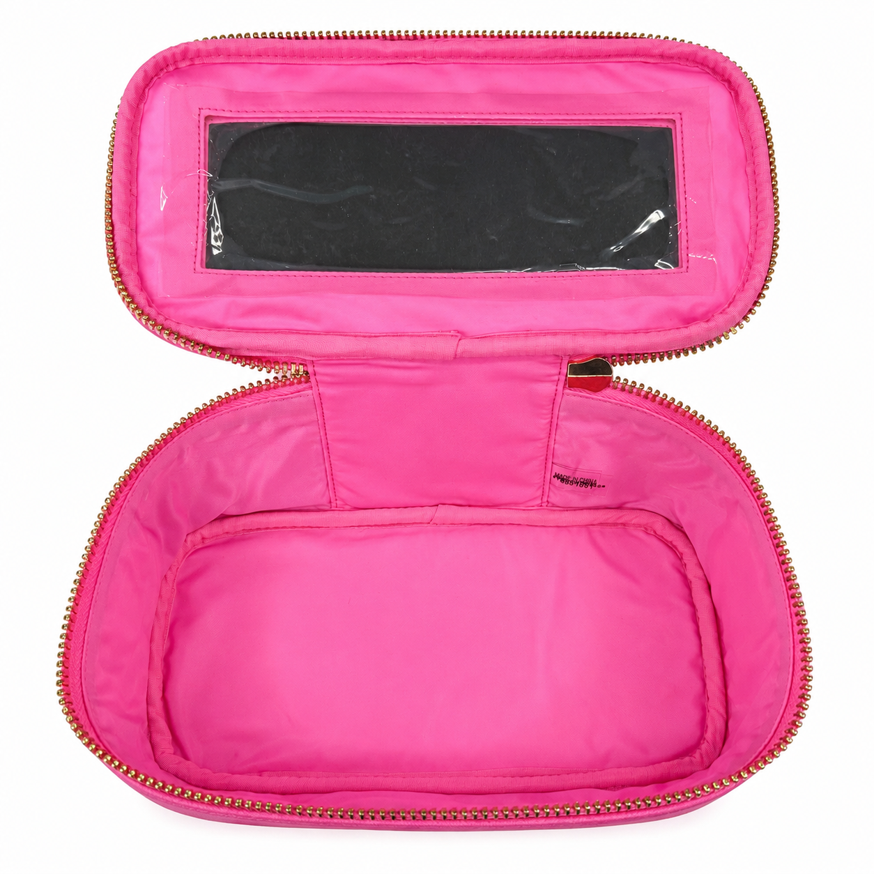 Stoney Clover Lane Saffiano Travel Cosmetic Case, Pink, Gold Hardware, NWT