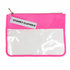 Stoney Clover Lane Classic Clear Flat Pouch, Bubblegum Pink, Gold Hardware, NWT
