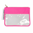 Stoney Clover Lane Classic Clear Flat Pouch, Bubblegum Pink, Gold Hardware, NWT