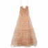 Valentino Blush Tiered Tulle Gown, Colorful Thread-Edged Ruffles, Made in Italy, Size IT 40 (US 4), NWT