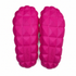 Valentino Garavani Roman Stud Turtle Rubber Slide Sandals, Pink PP Fuchsia, Women's EU 36 / US 6, with Box & Dust Bags