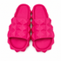 Valentino Garavani Roman Stud Turtle Rubber Slide Sandals, Pink PP Fuchsia, Women's EU 36 / US 6, with Box & Dust Bags