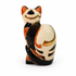 Vintage Mexican Art Deco Lustreware Cat Figurine — Gold, Black & Rust, Artist-Signed