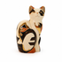 Vintage Mexican Art Deco Lustreware Cat Figurine — Gold, Black & Rust, Artist-Signed