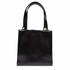 Vintage Yves Saint Laurent Black Leather Top-Handle Satchel, Kelly-Style with Gold-Tone YSL Hardware
