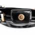 Vintage Yves Saint Laurent Black Leather Top-Handle Satchel, Kelly-Style with Gold-Tone YSL Hardware