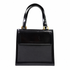 Vintage Yves Saint Laurent Black Leather Top-Handle Satchel, Kelly-Style with Gold-Tone YSL Hardware