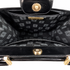 Vintage Yves Saint Laurent Black Leather Top-Handle Satchel, Kelly-Style with Gold-Tone YSL Hardware
